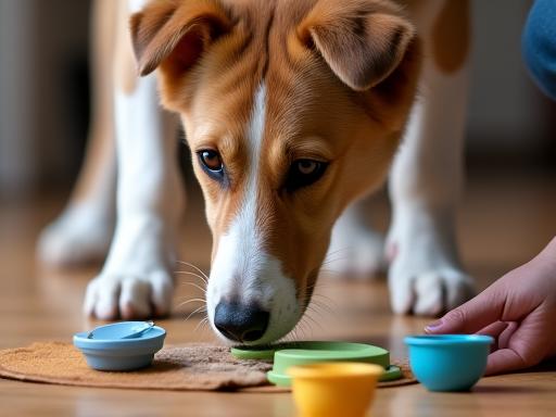 Human and dog engaging in scent-based games